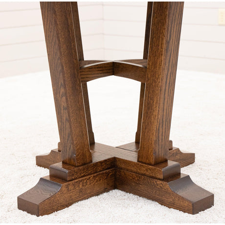 Alberta Oak Wood Round Extending Pub Table | ASB