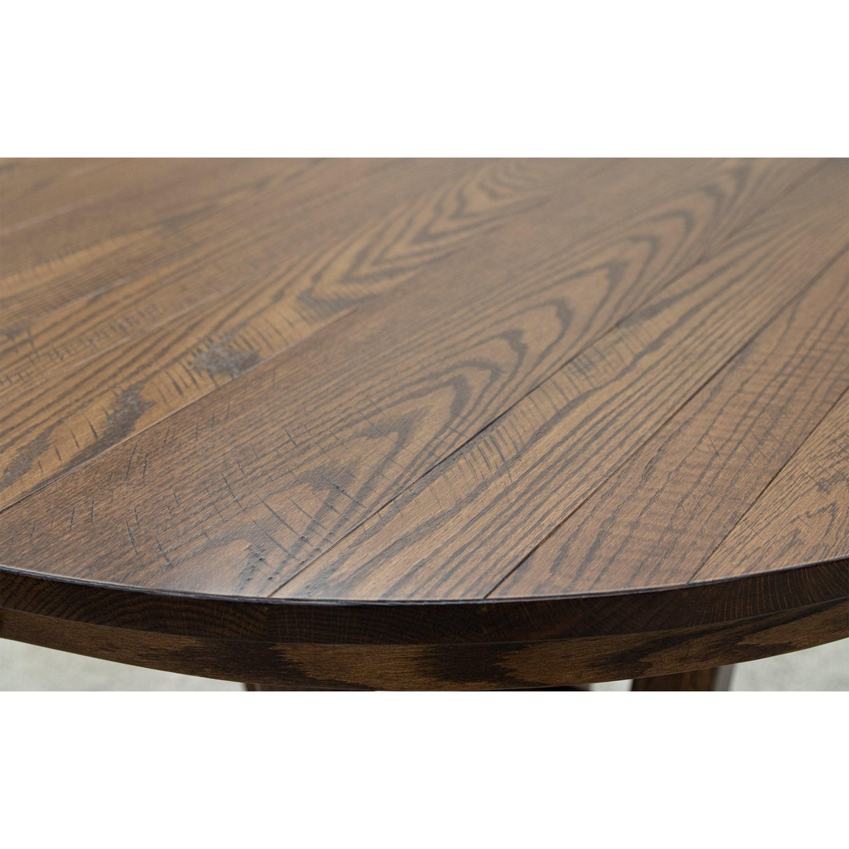 Alberta Oak Wood Round Extending Pub Table | ASB