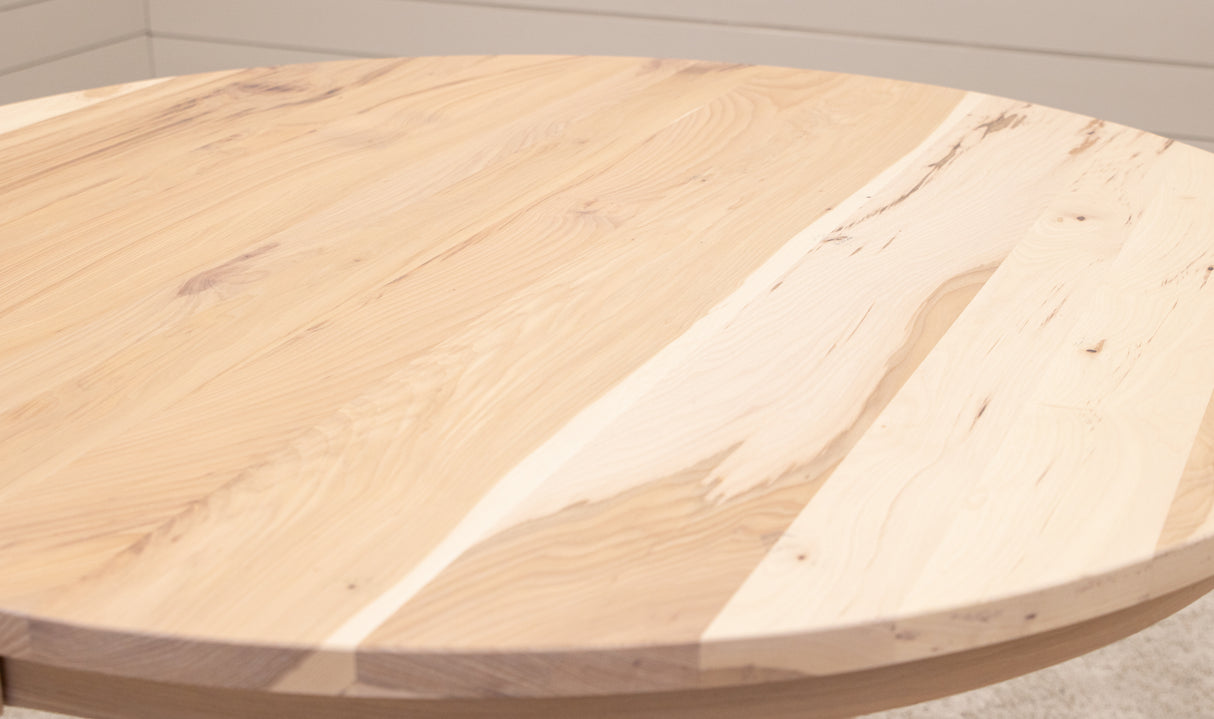 Alberta Hickory Wood Round Extending Pub Table | SW