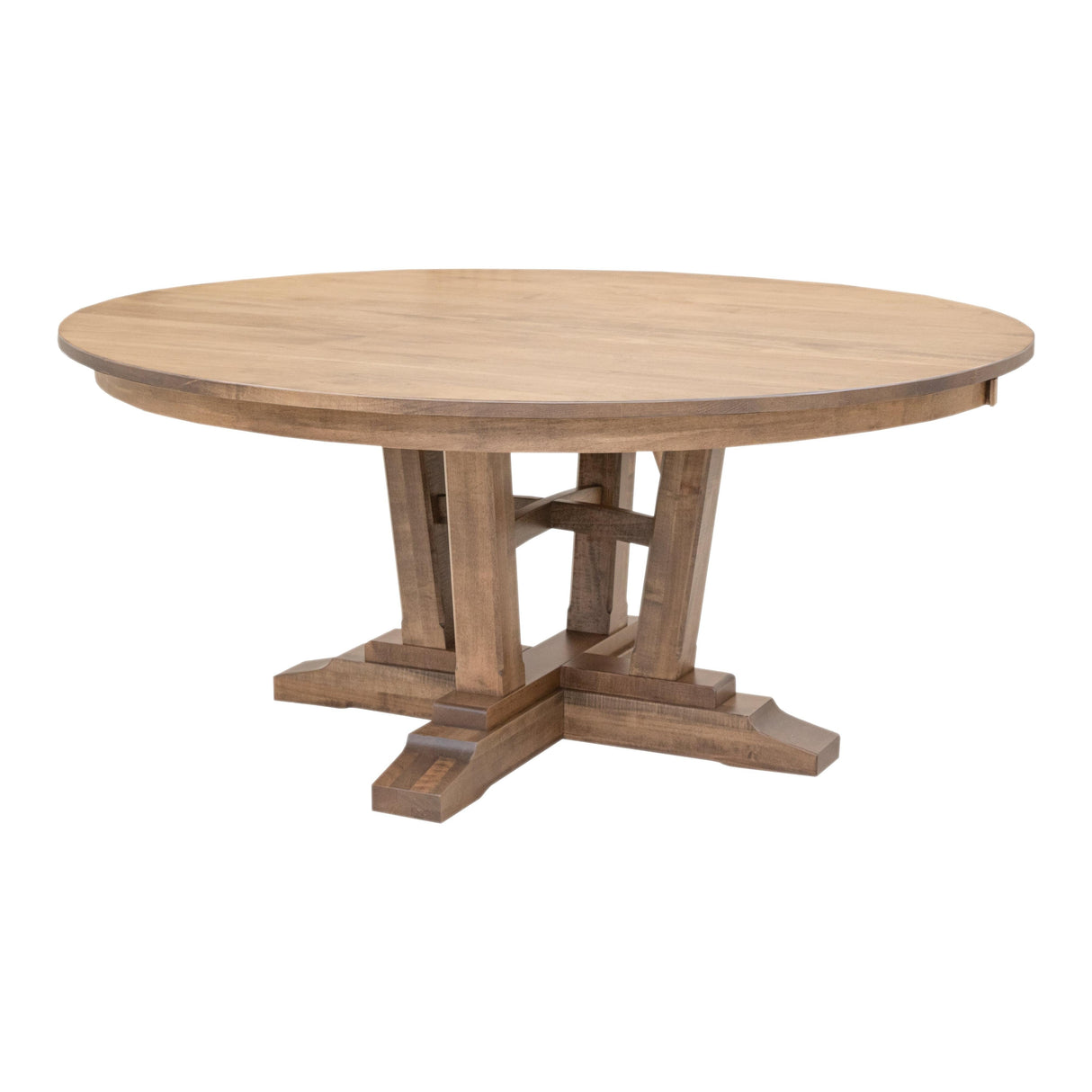 Alberta Maple Wood Round Extendable Dining Set for 6-10