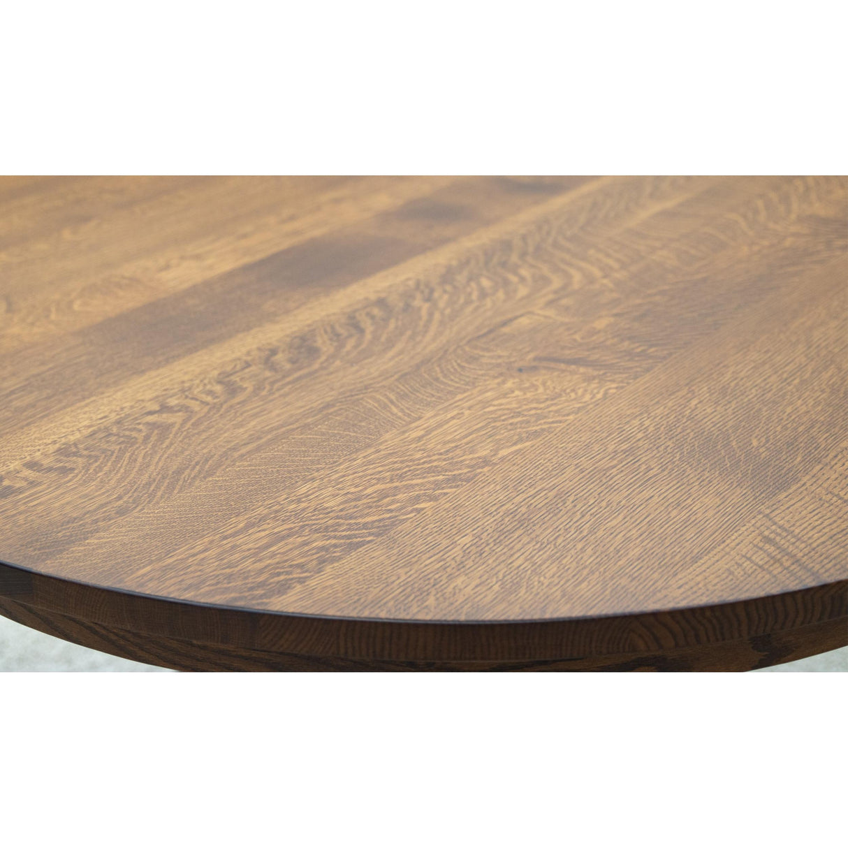 Alberta Quarter Sawn White Oak Wood Round Extending Dining Table | ASB