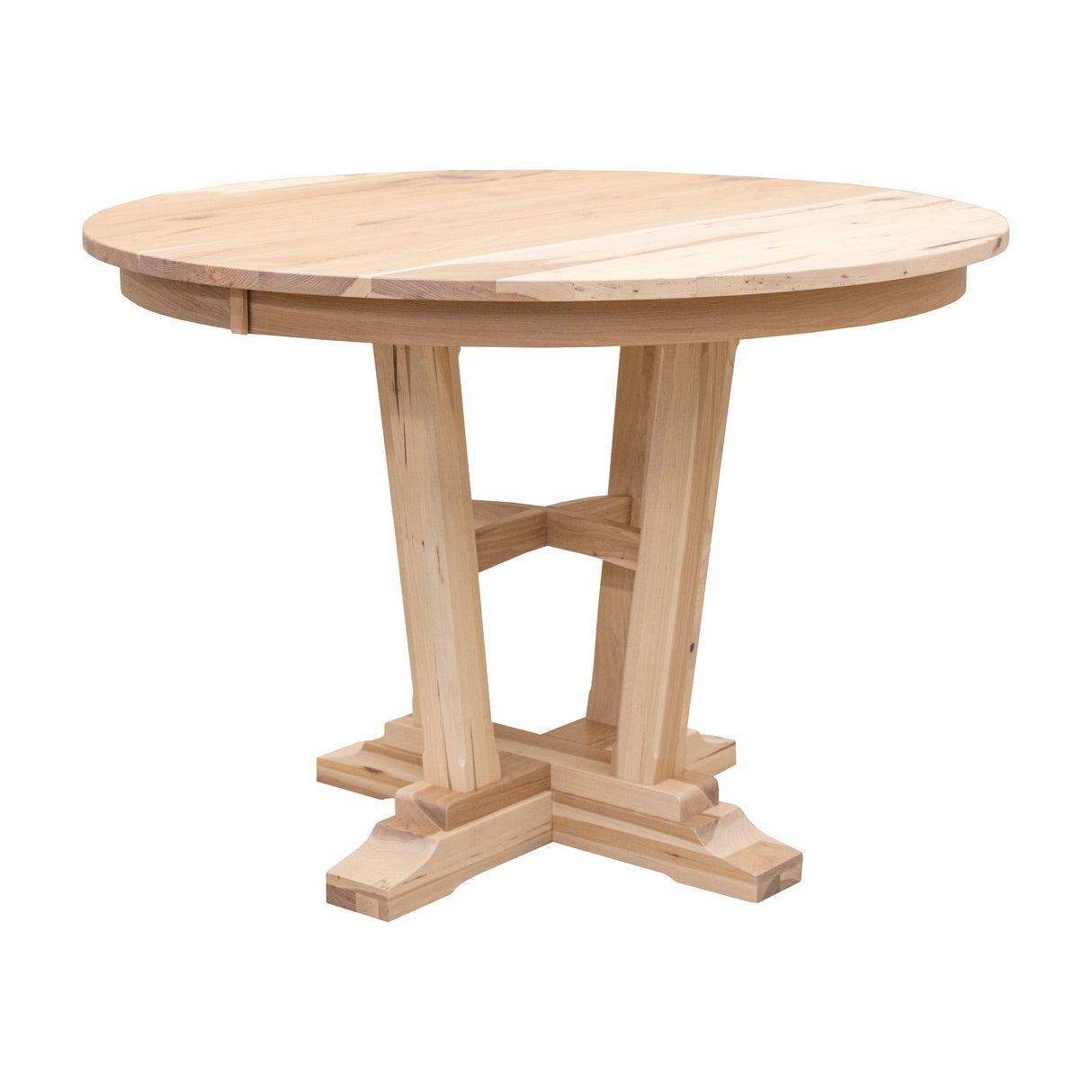 Alberta Hickory Wood Round Extending Pub Table | SW