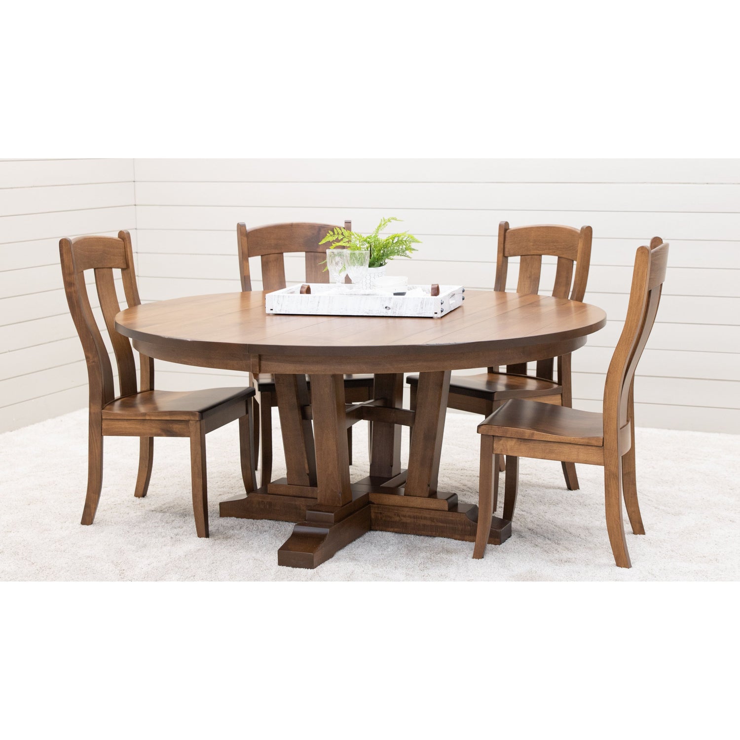 Alberta Maple Wood Round Extending Dining Table | HC