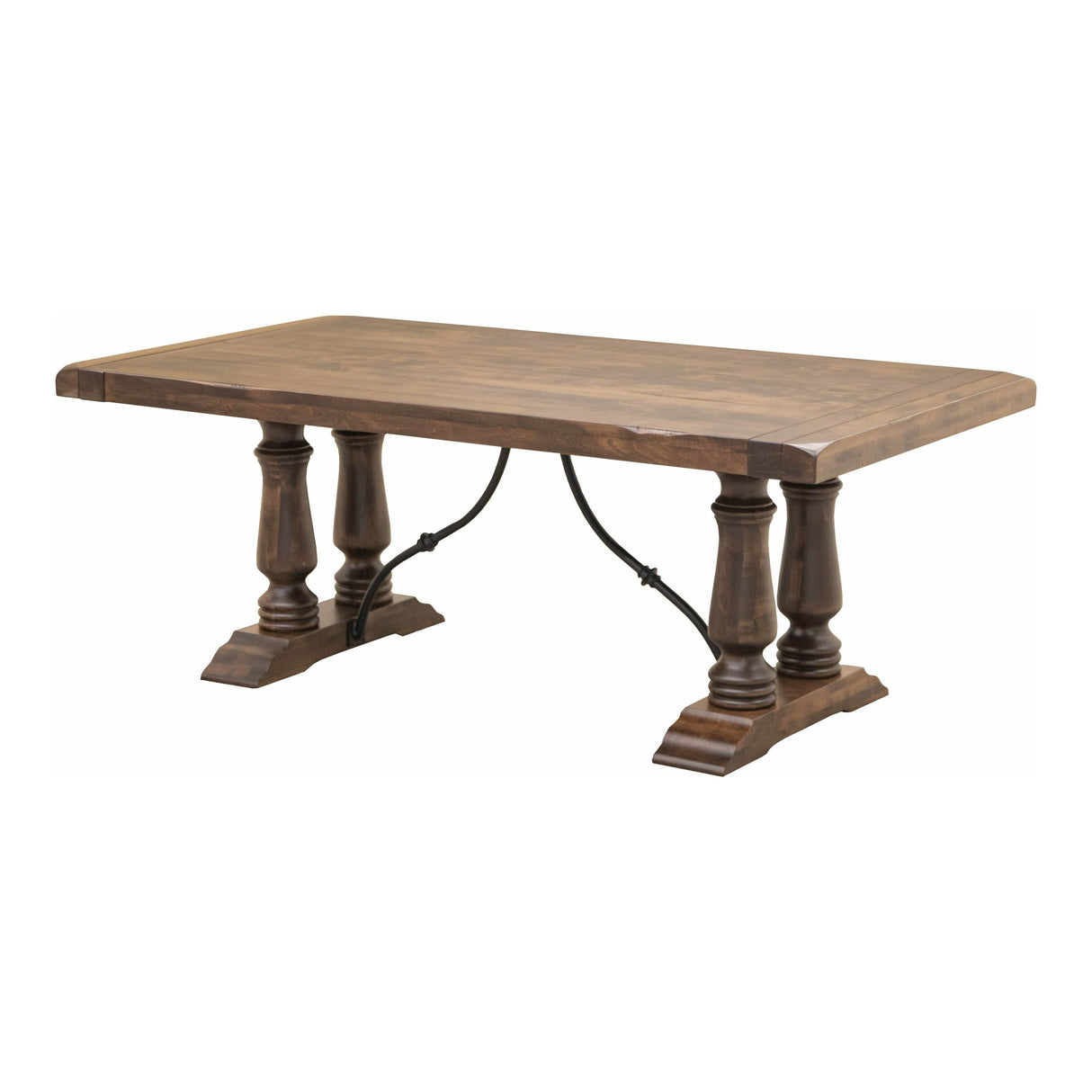 Alexandria Maple Wood Extending Dining Table with Built-Down Top | CO