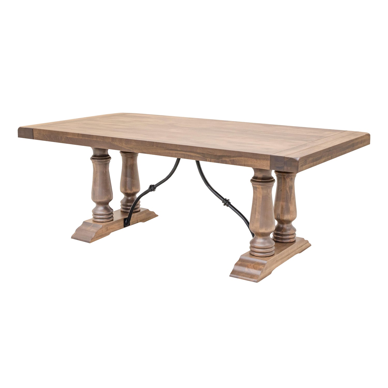 Alexandria Maple Wood Extending Dining Table with Built-Down Top | WB