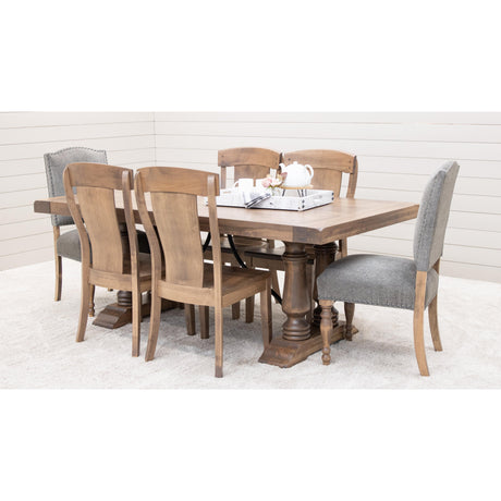 Alexandria Maple Wood Extending Dining Table with Built-Down Top | WB