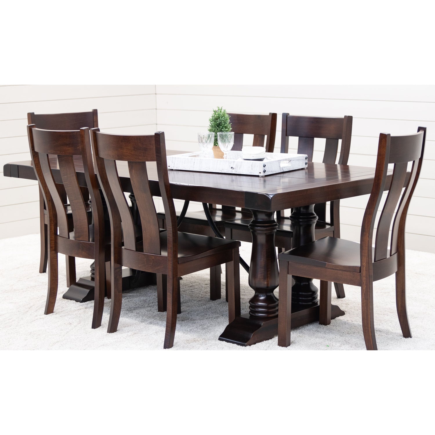 Alexandria Maple Wood Extending Dining Table with Built-Down Top | RT