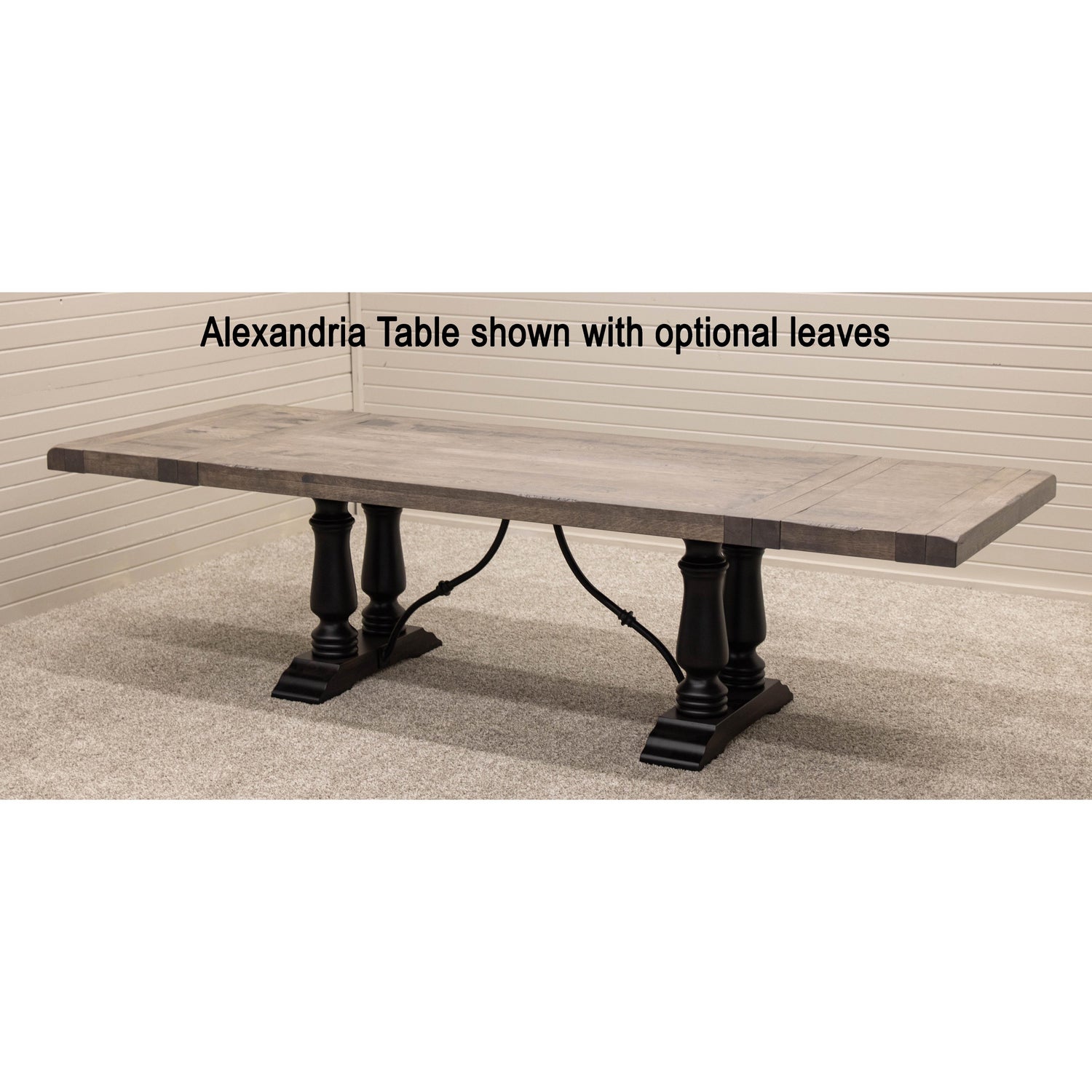 Alexandria Maple Wood Extending Dining Table with Built-Down Top | WB