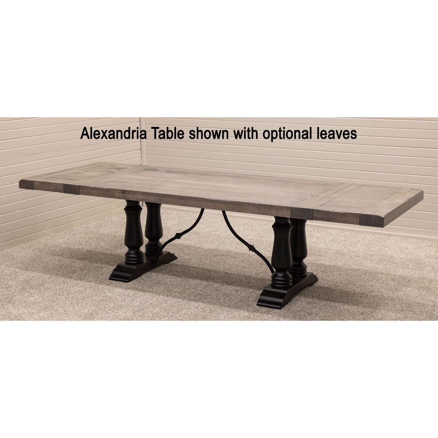 Alexandria Maple Wood Extending Dining Table with Built-Down Top | CO
