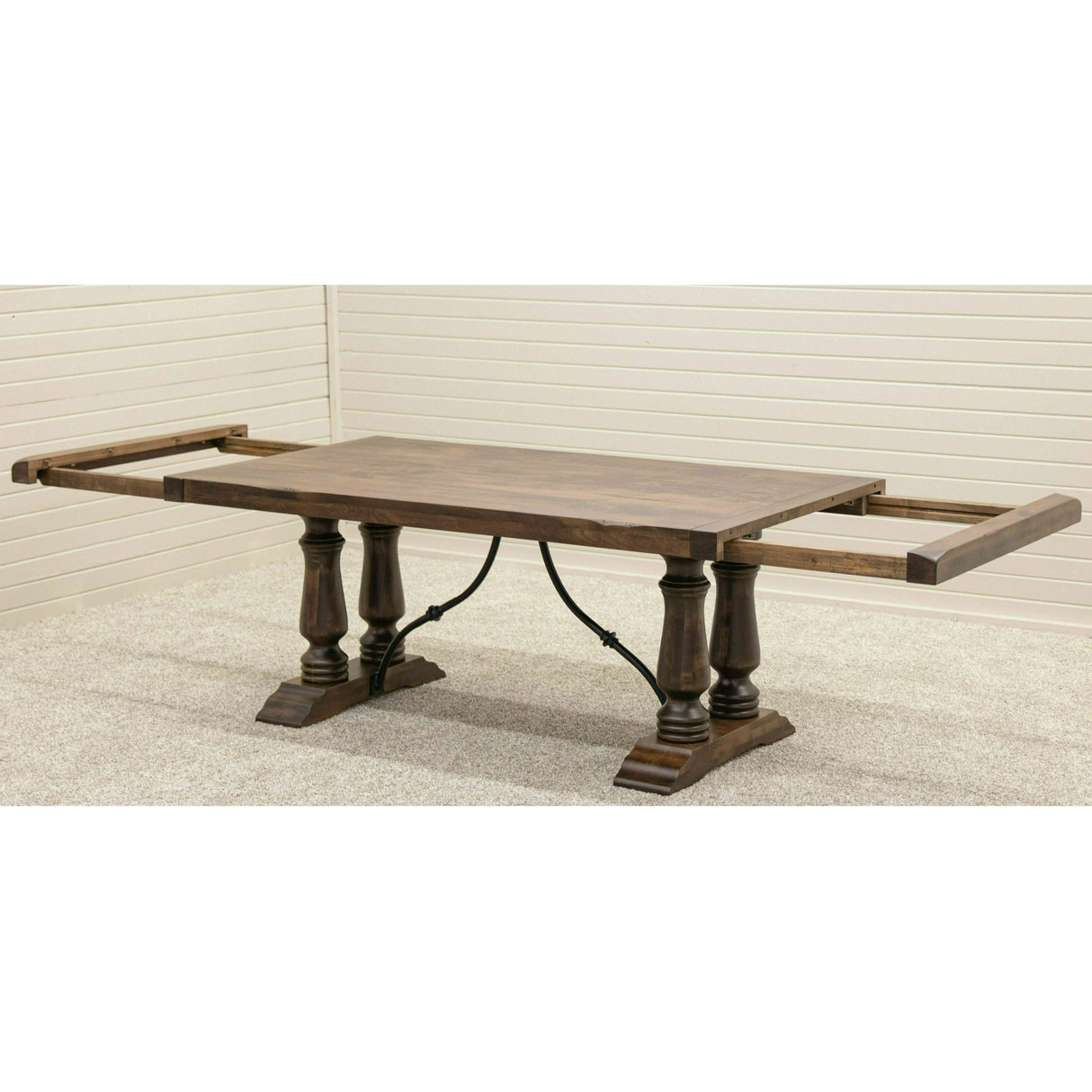 Alexandria Maple Wood Extending Dining Table with Built-Down Top | CO