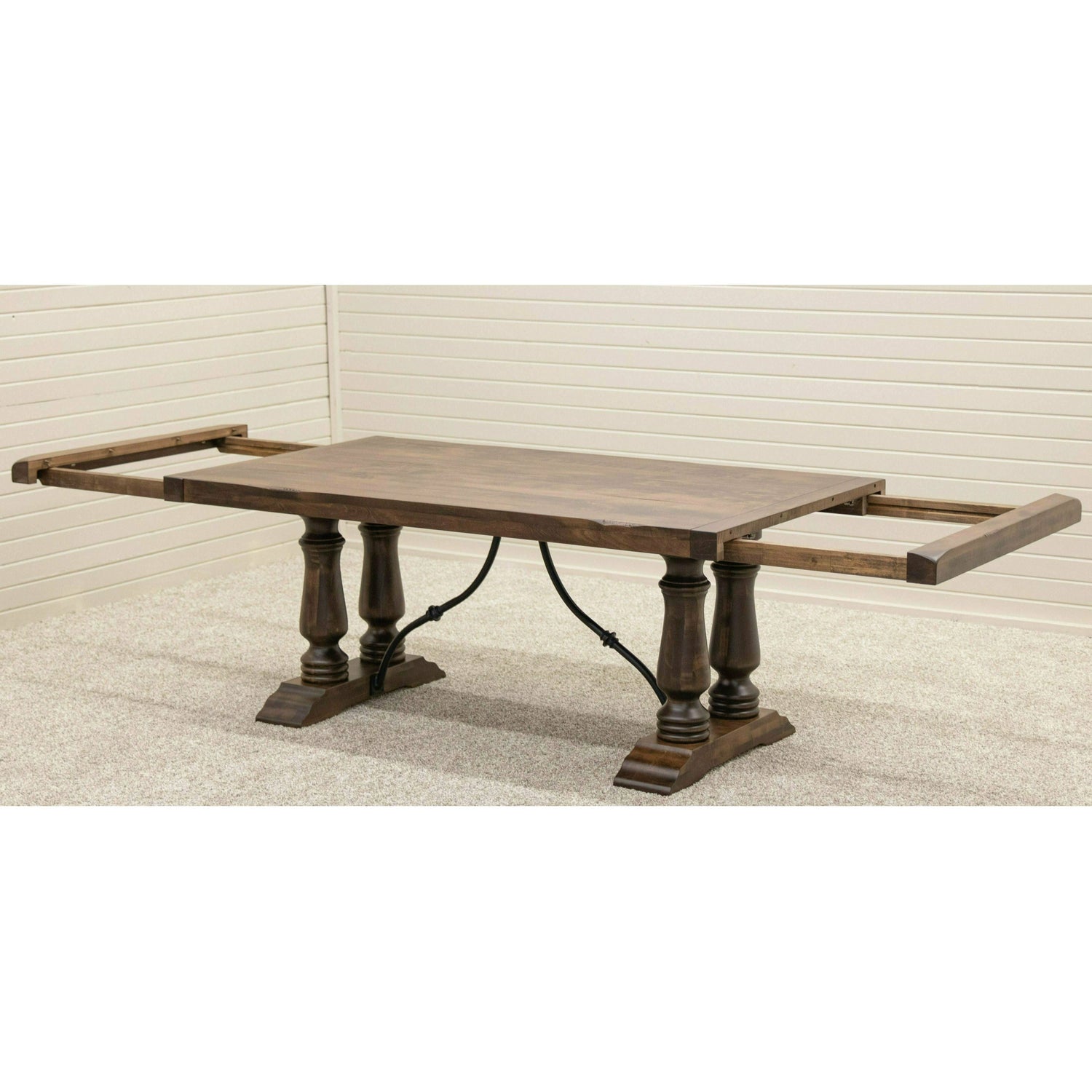 Alexandria Maple Wood Extending Dining Table with Built-Down Top | CO