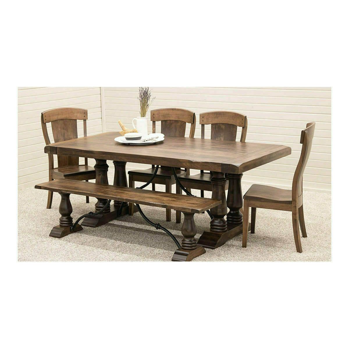Alexandria Maple Wood Extending Dining Table with Built-Down Top | CO
