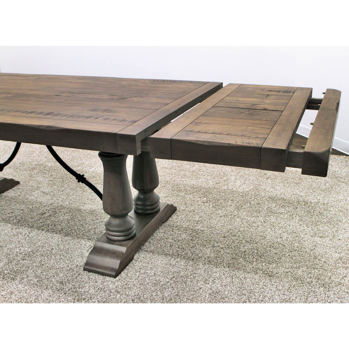 Alexandria Maple Wood Extending Dining Table with Built-Down Top | DCD