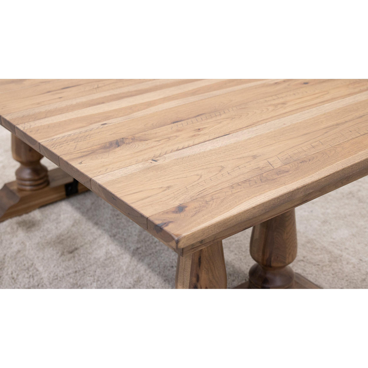 Alexandria Hickory Wood Extending Dining Table | WB