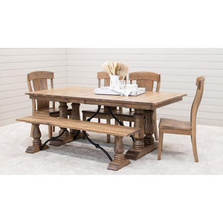 Alexandria Hickory Wood Dining Bench | WB