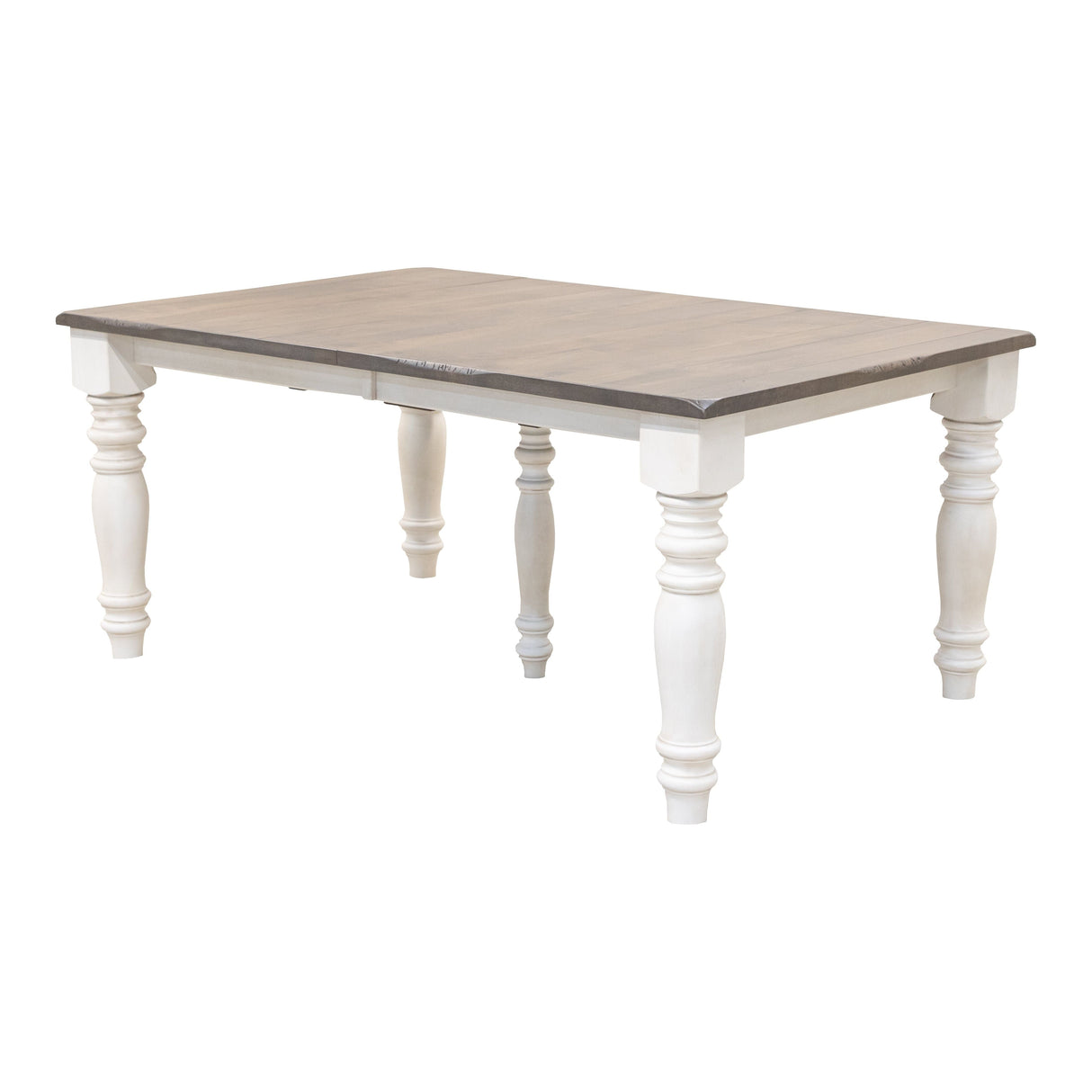 Arcadia Turned Leg White & Wood Extending Dining Table | M-CS&DCD