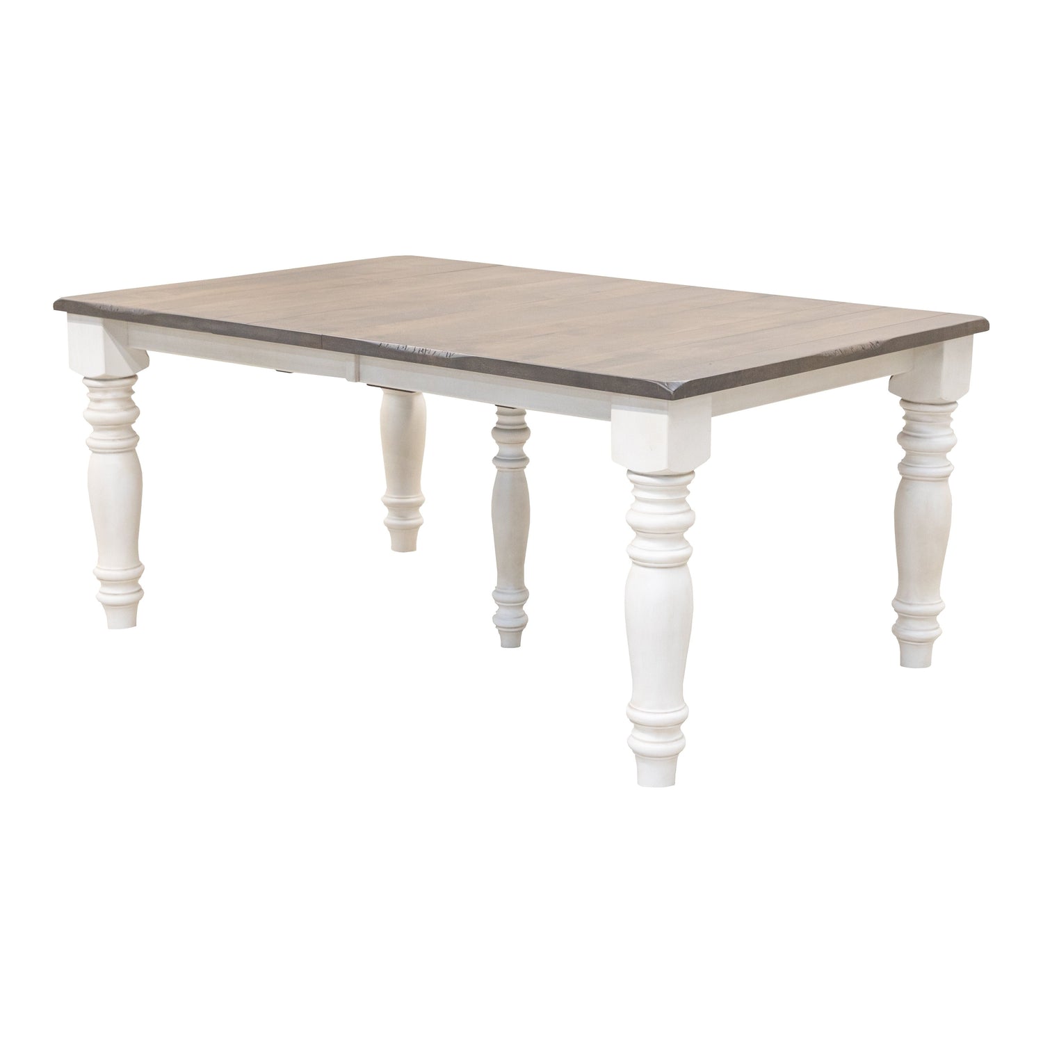 Arcadia Turned Leg White & Wood Extending Dining Table | M-CS&DCD