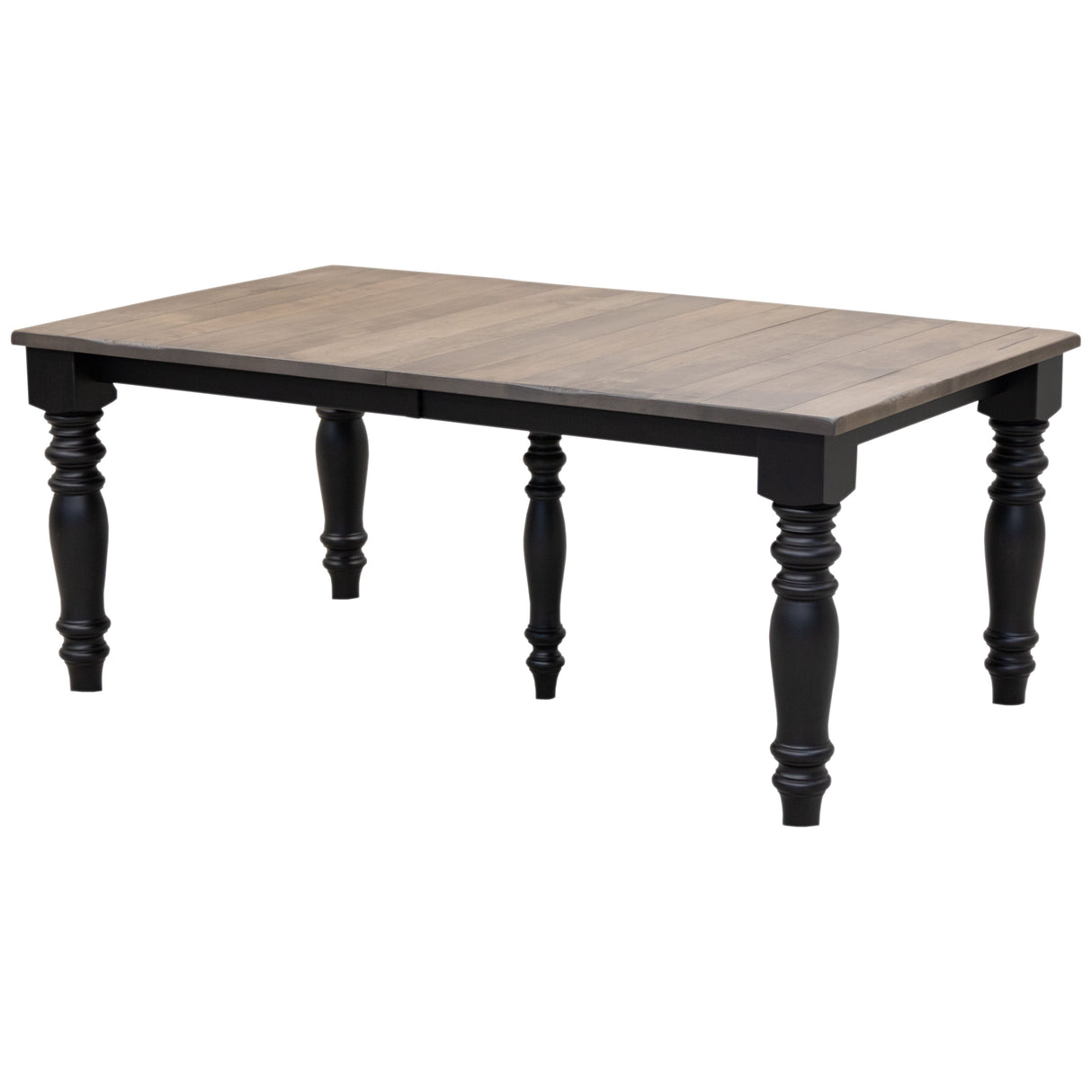 Arcadia Turned Leg Black & Wood Extending Dining Table | M-EB&DCD