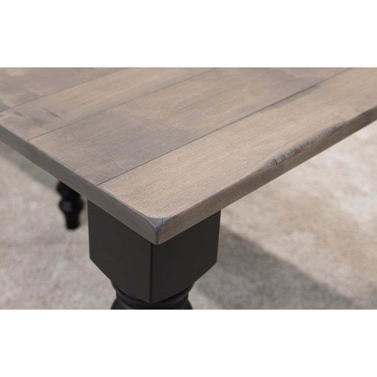 Arcadia Turned Leg Black & Wood Extending Dining Table | M-EB&DCD