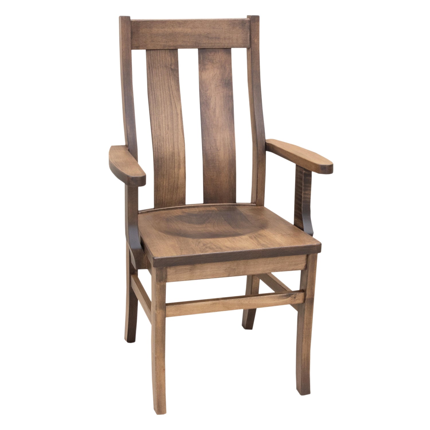 Arlington Straight Top Maple Wood Arm Dining Chair | CO