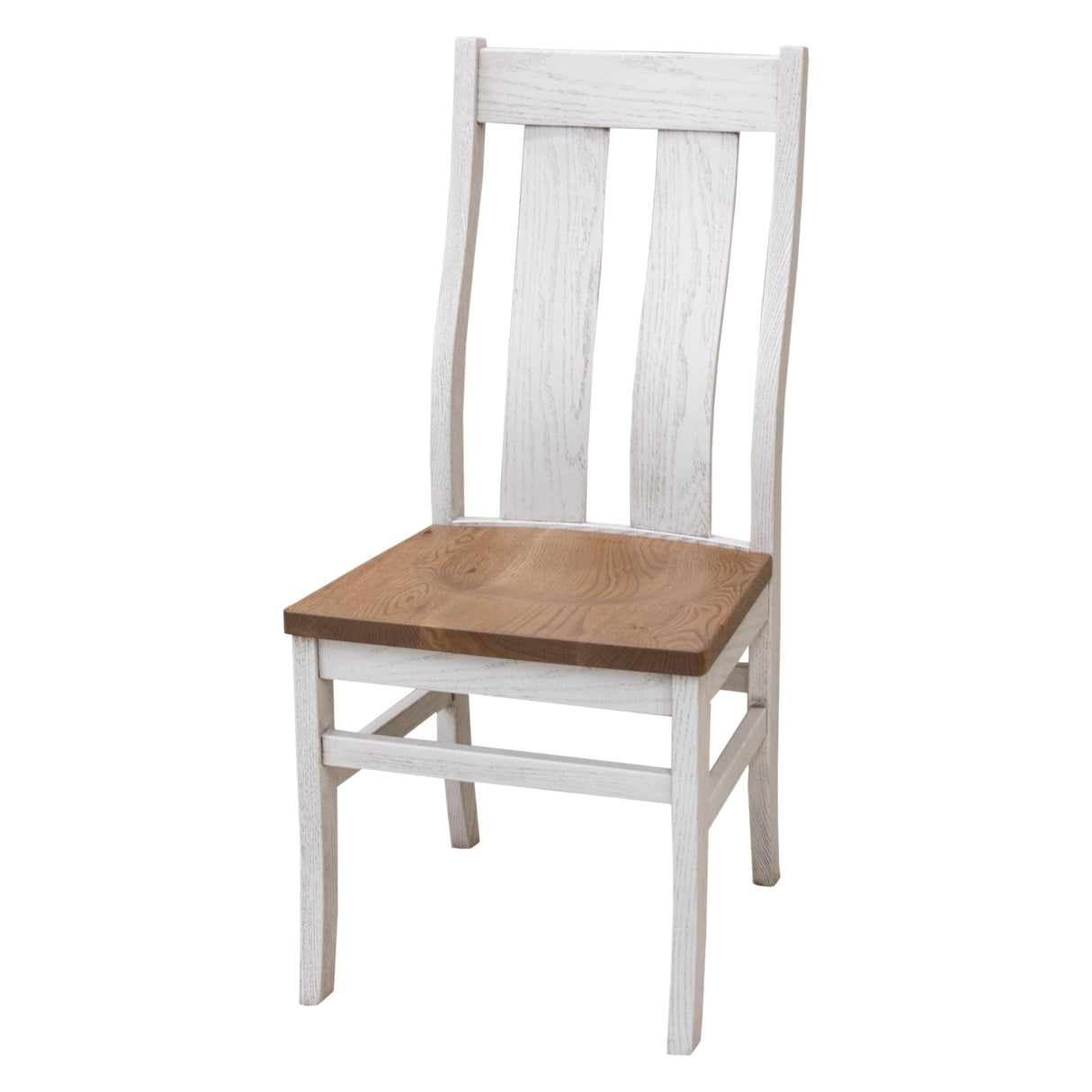 Arlington Straight Top White & Wood Side Dining Chair | O-CS&RWO-CO