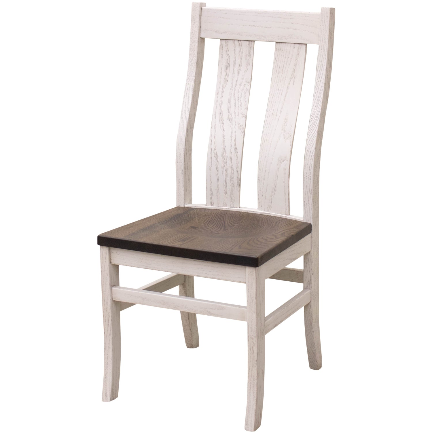 Arlington Straight Top White & Wood Side Dining Chair | O-GW&RWO-SB