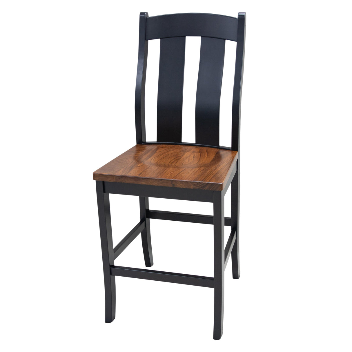 Arlington Black & Wood 24" Stationary Bar Stool | M-EB&E-MC