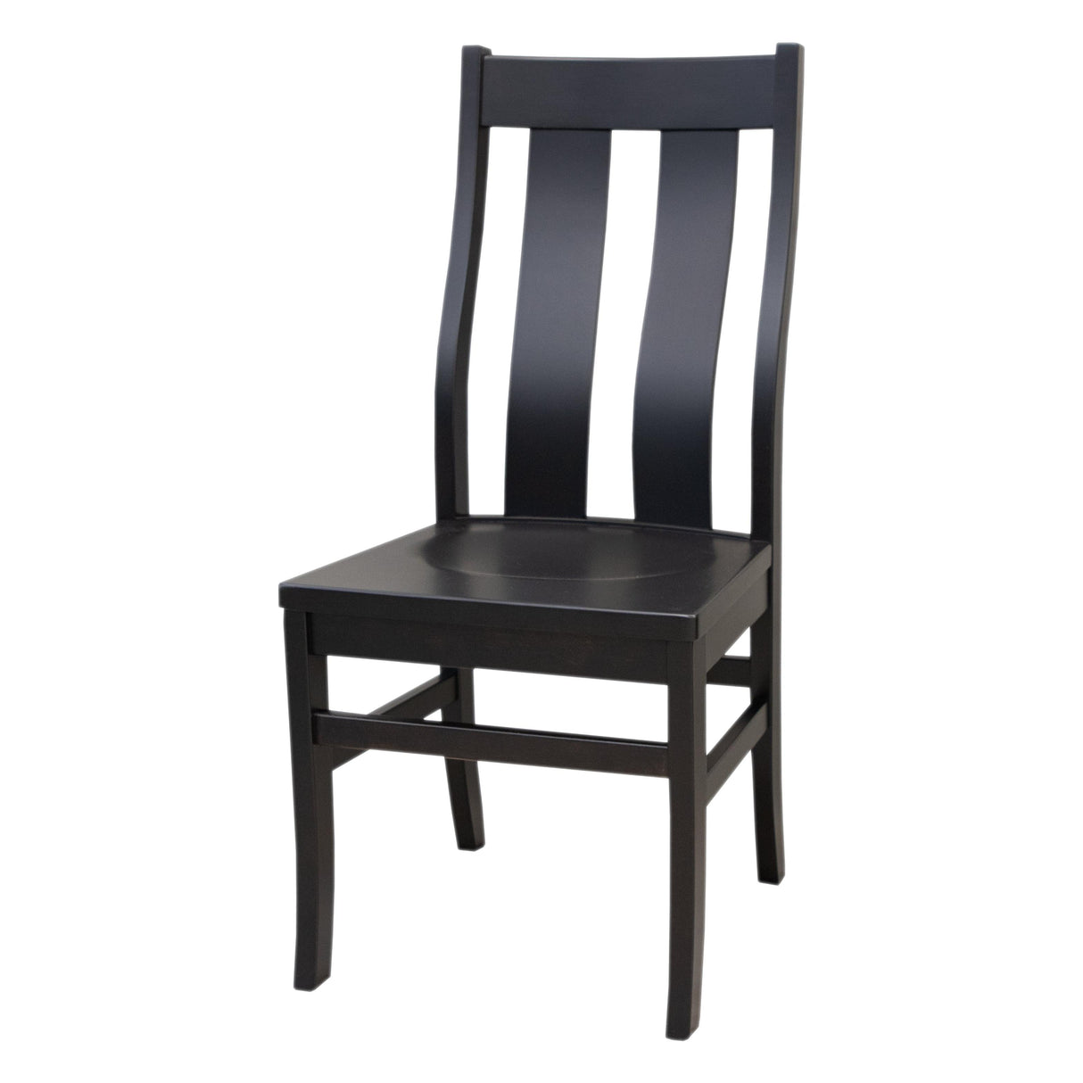 Arlington Straight Top Black Maple Wood Side Dining Chair | EB