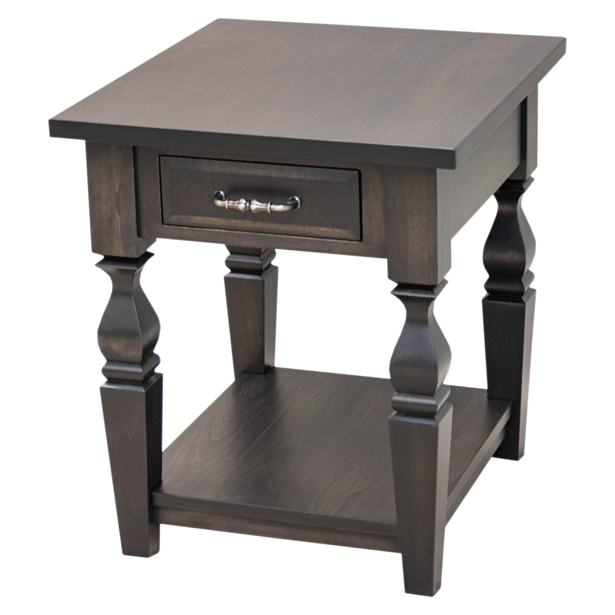 Ashton Maple Wood Large Square Open End Table | DK