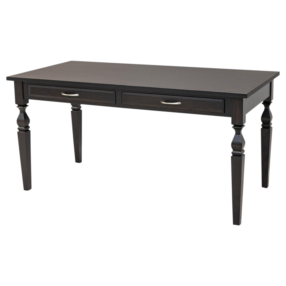 Ashton Oak Wood Black Writing Desk | EB