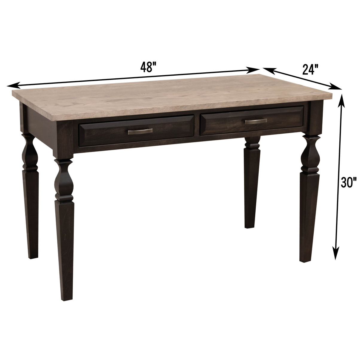 Ashton Oak Wood Writing Desk | FW