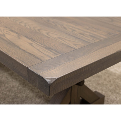 Auburn Oak Wood Extending Dining Table with Built-Down Top | AS