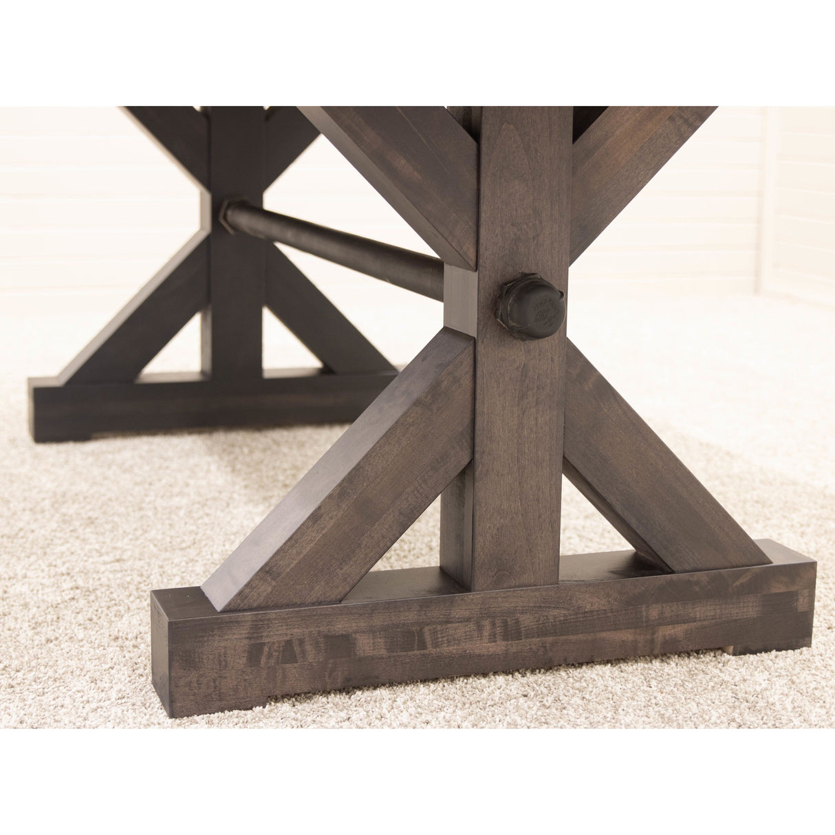 Auburn Black & Wood Extending Dining Table with Built-Down Top | M-DK&SP