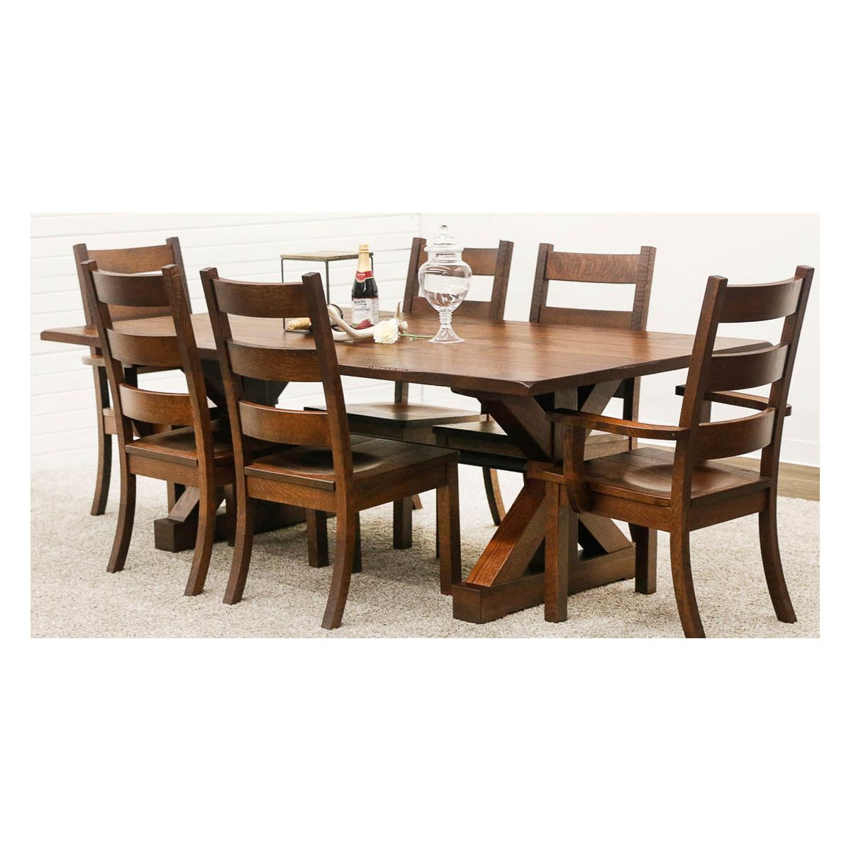 Auburn Quarter Sawn White Oak Wood Dining Table | GB