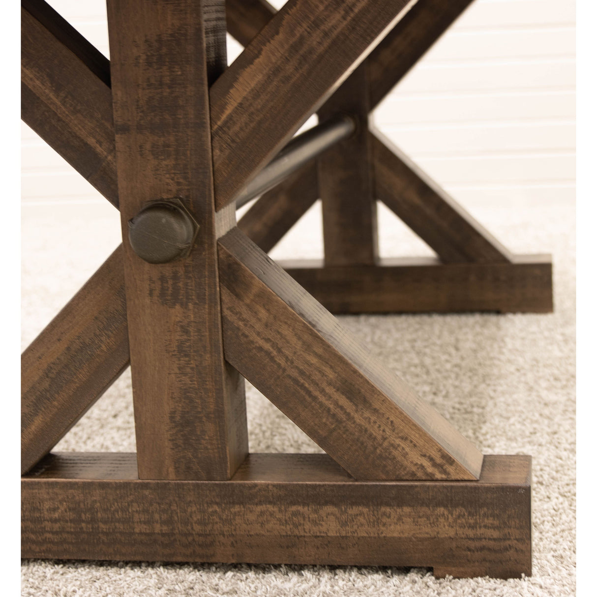 Auburn Maple Wood Extending Dining Table with Built-Down Top | CO