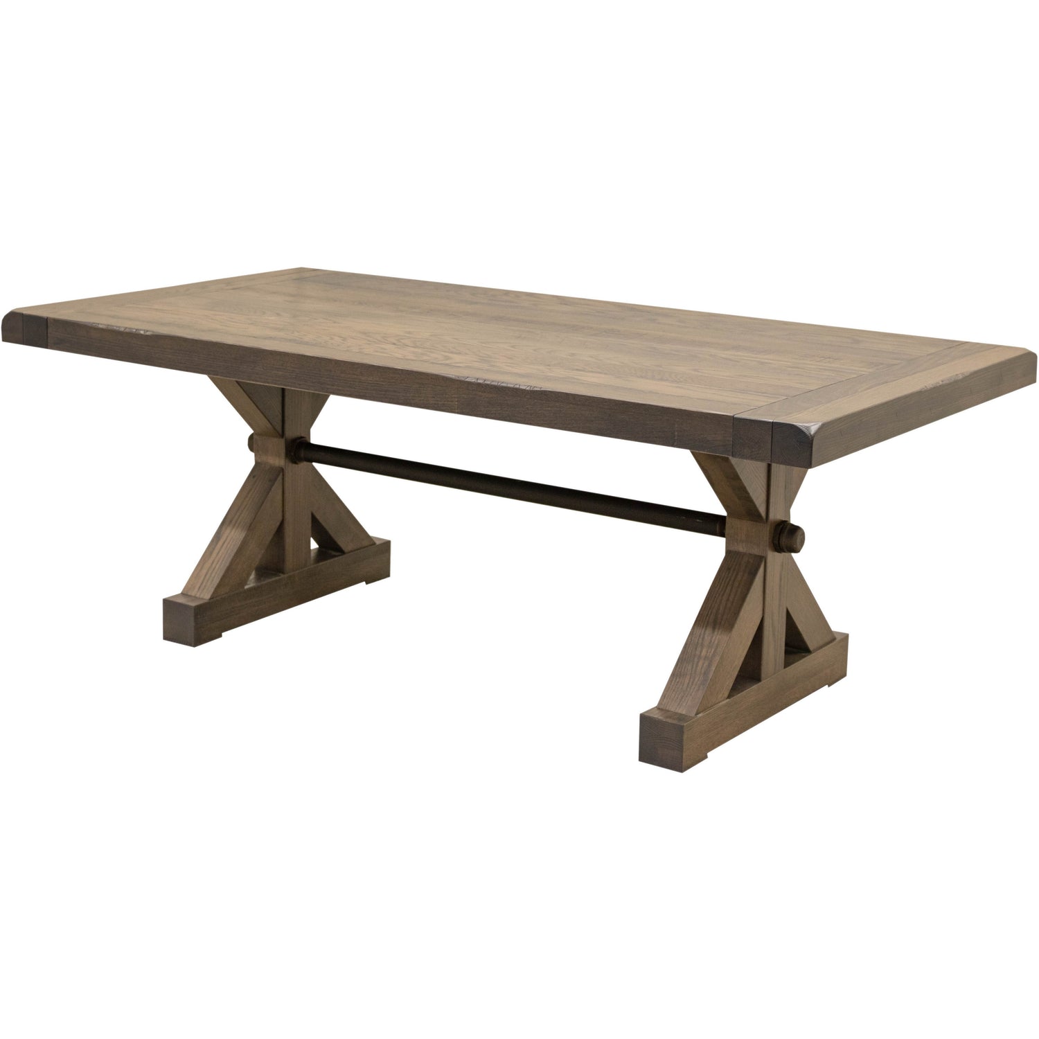 Auburn Oak Wood Extending Dining Table with Built-Down Top | AS