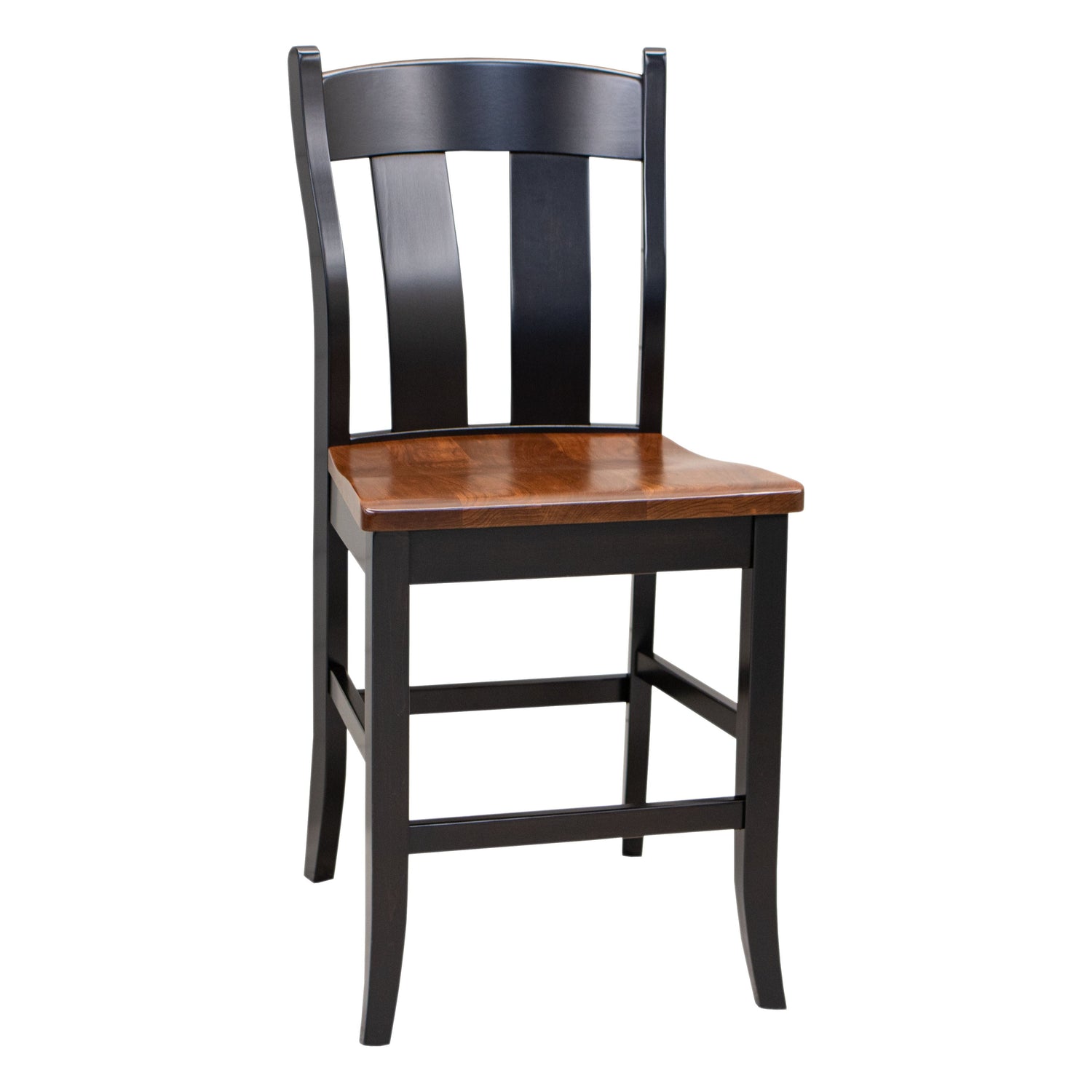 Austin 24" Black & Wood Stationary Bar Stool | M-EB&E-MC