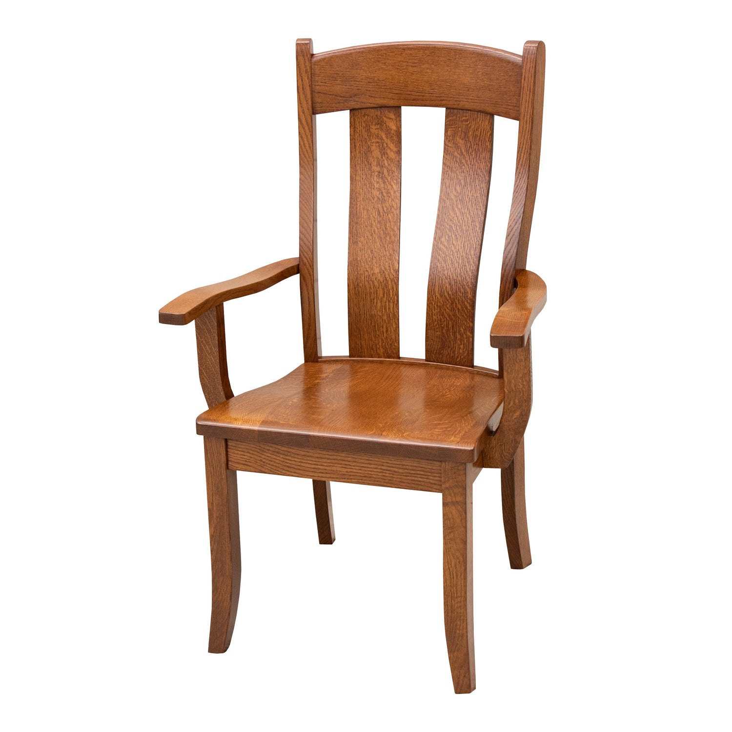 Austin Quarter Sawn White Oak Wood Arm Dining Chair | MC