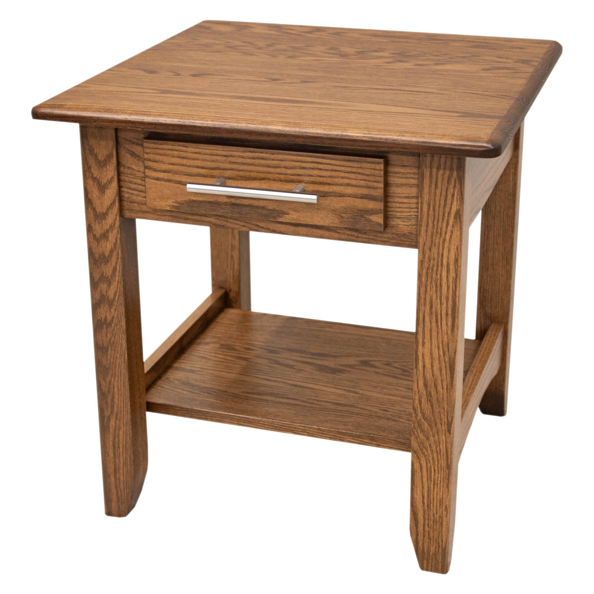 Austin Oak Wood Large Square Open End Table | HC