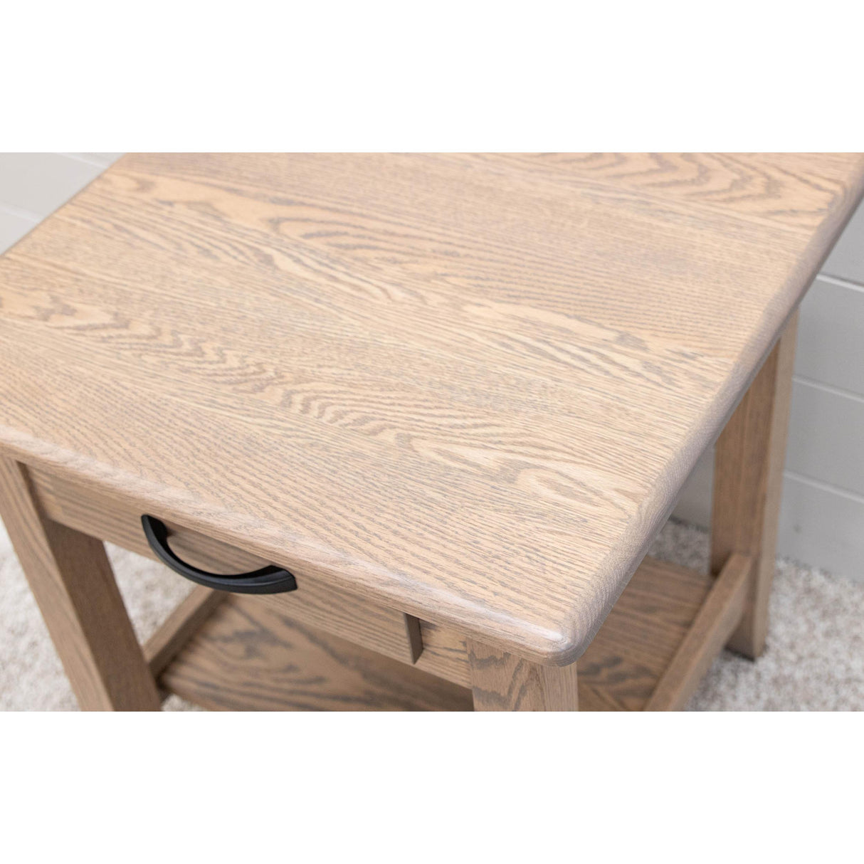 Austin Oak Wood Large Square Open End Table | VD