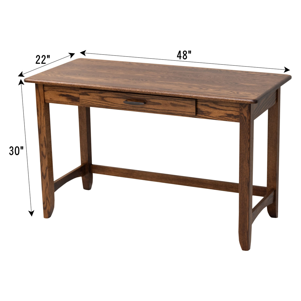 Austin Oak Wood Writing Desk | ASB