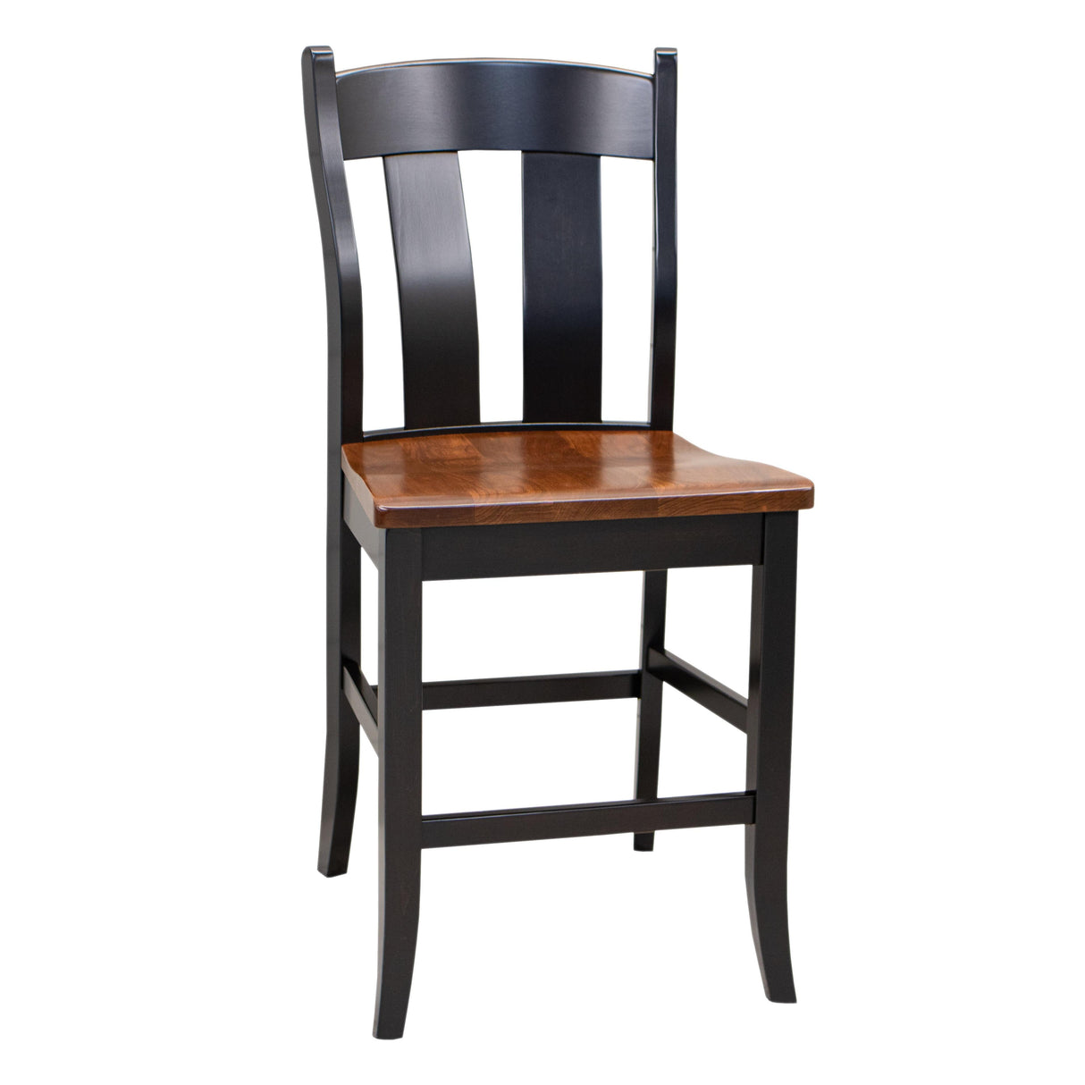 Austin 24" Black & Wood Stationary Bar Stool | M-EB&E-MC