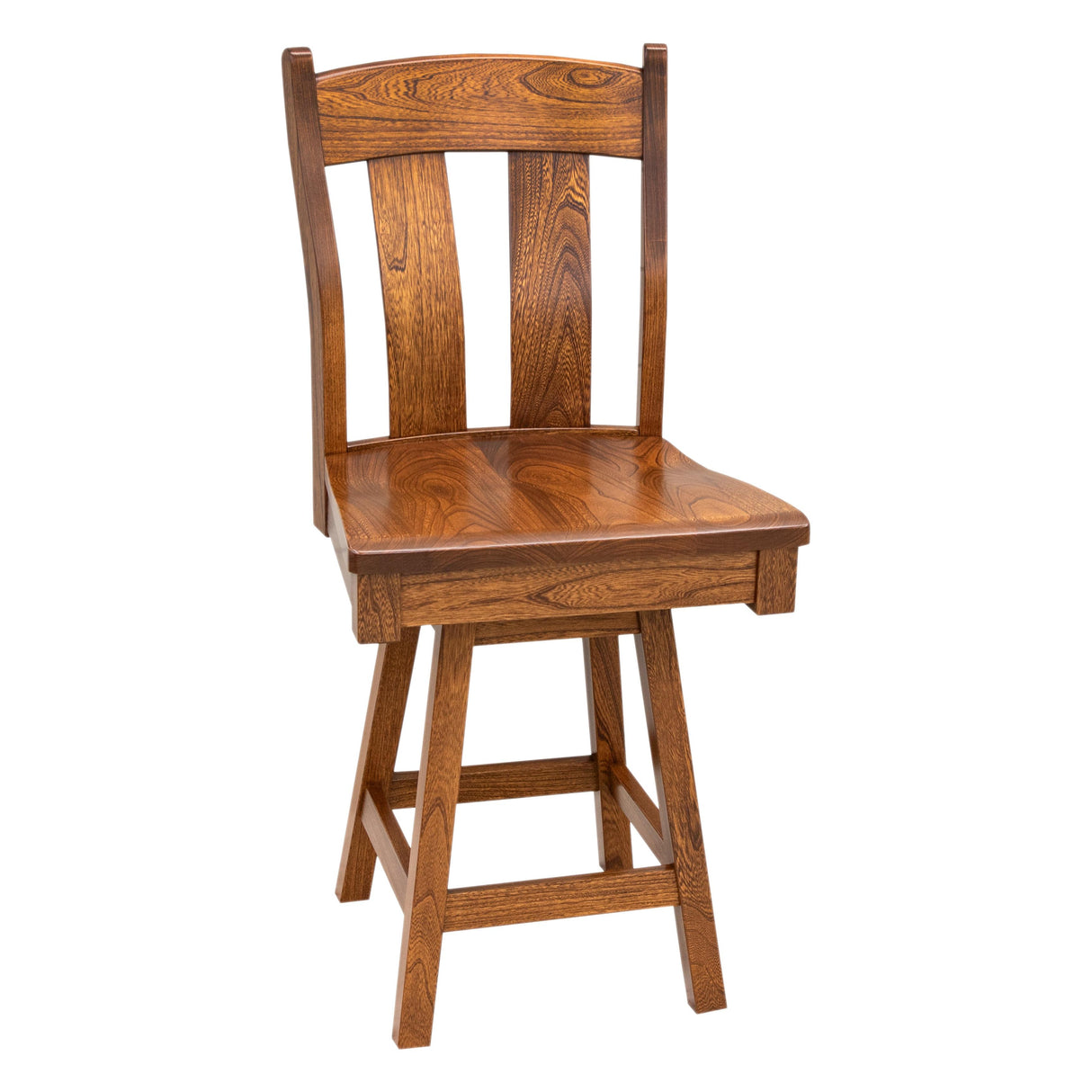 Austin 24" Elm Wood Swivel Bar Stool | MC