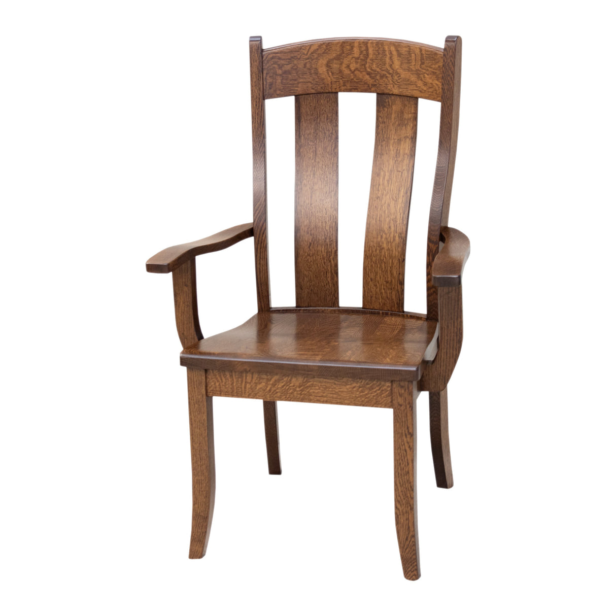 Austin Quarter Sawn White Oak Wood Arm Dining Chair | ASB