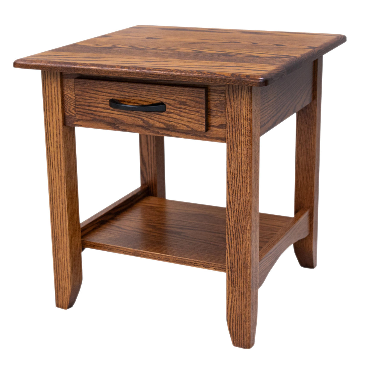 Austin Oak Wood Large Square Open End Table | ASB