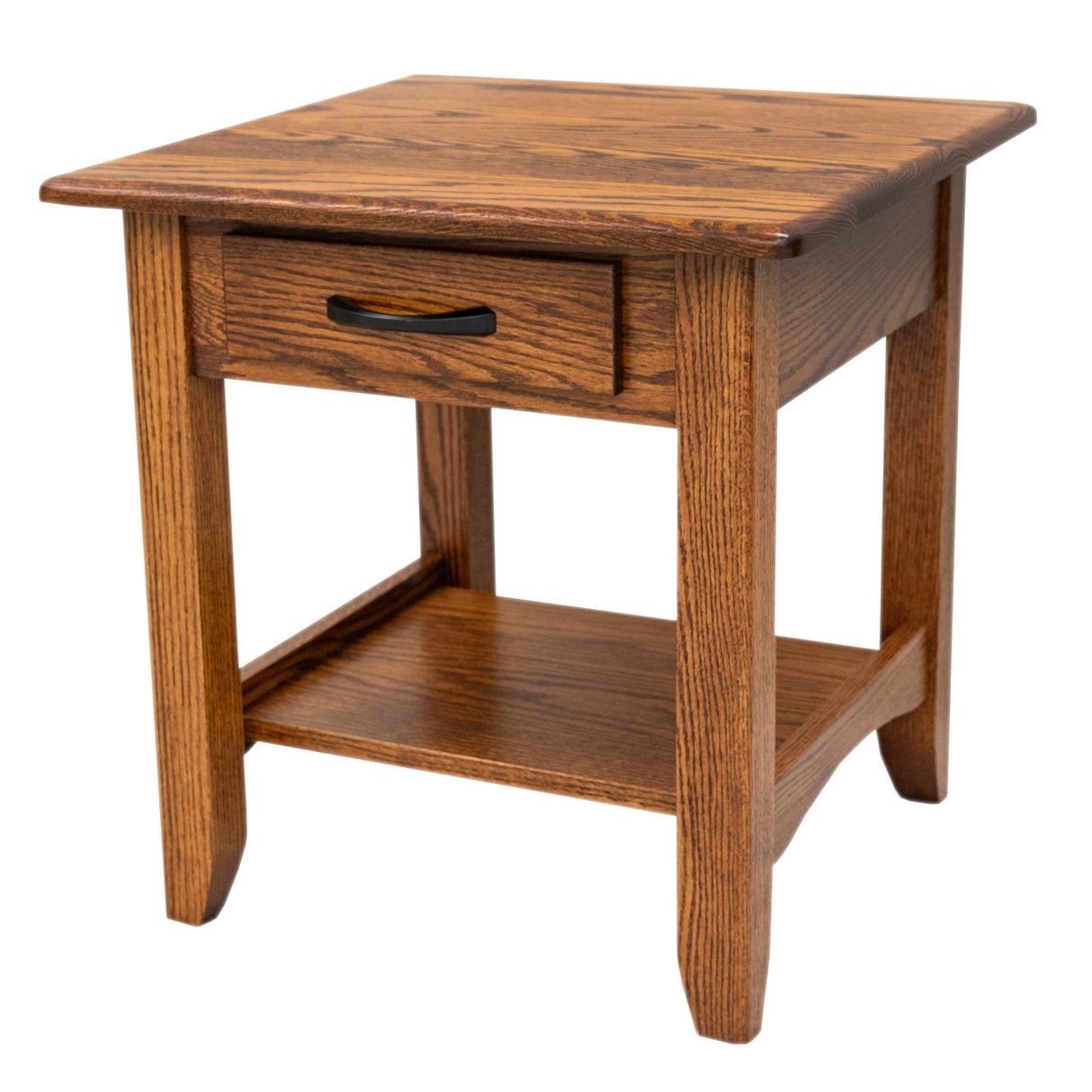 Austin Oak Wood Large Square Open End Table | MC