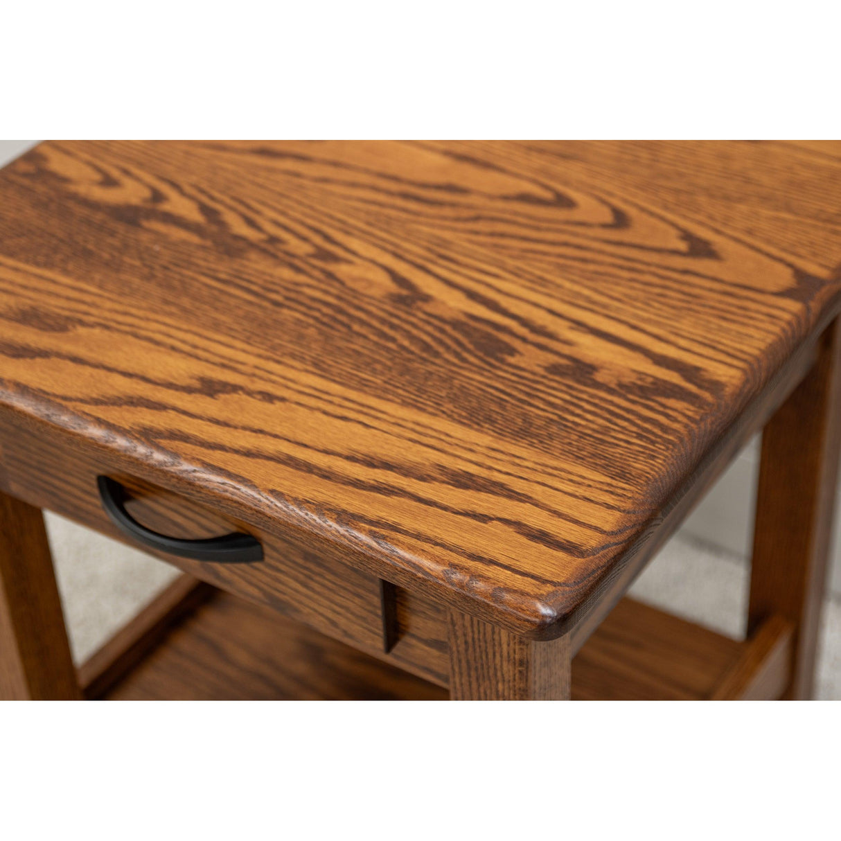 Austin Oak Wood Large Square Open End Table | MC