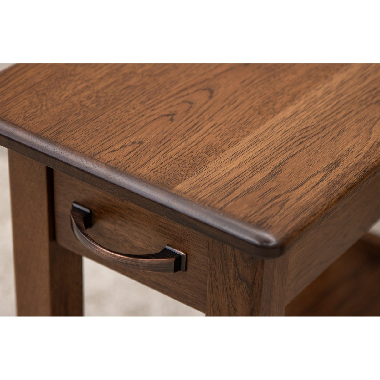 Austin Hickory Wood Small Rectangle Open End Table | BV