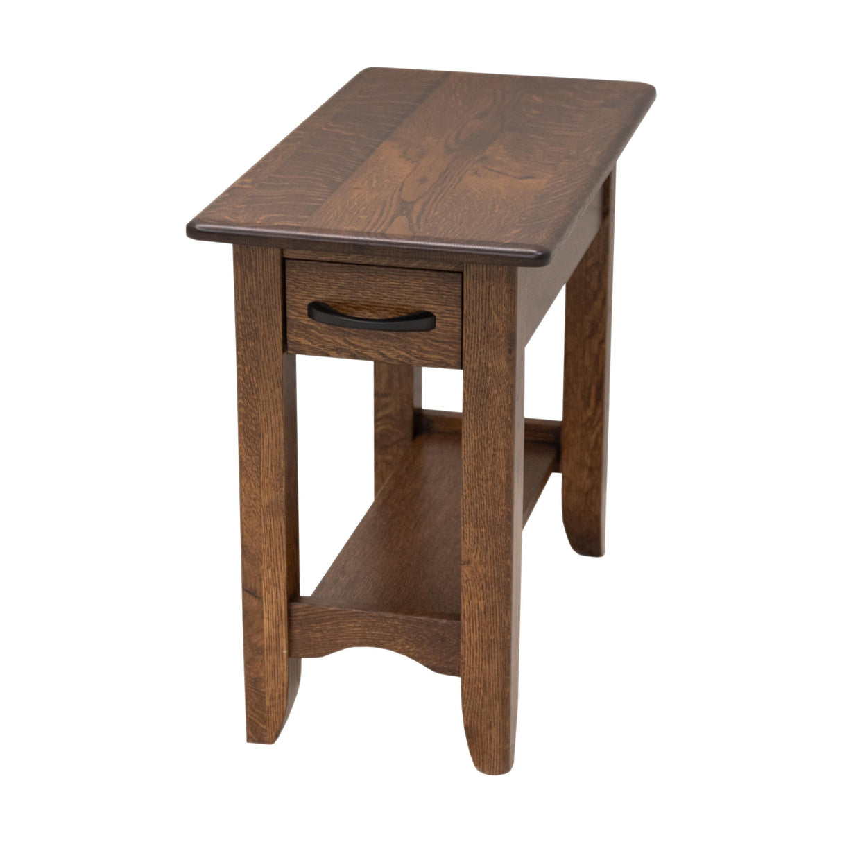 Austin Quarter Sawn White Oak Wood Small Rectangle Open End Table | ASB