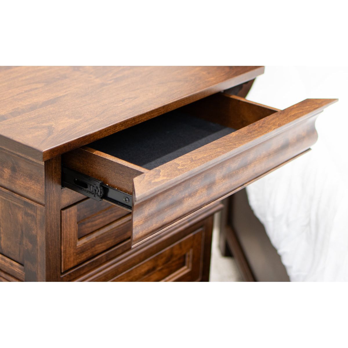 Belmont Cherry Wood 3-Drawer Nightstand | ASB